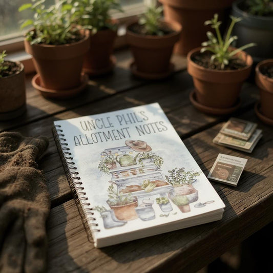 Personalised A5 Allotment Notebook/ Journal with 60 lined pages - Gifts for Allotment Owners - Allotment Gifts - Gift for Gardeners