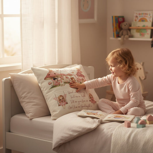 Personalised Girls Fairy Book Pocket Pillow