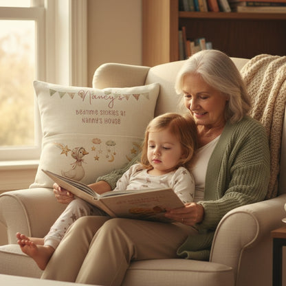 Personalised Book Pocket Pillow for Babies and Toddlers with a Cute Goose Theme