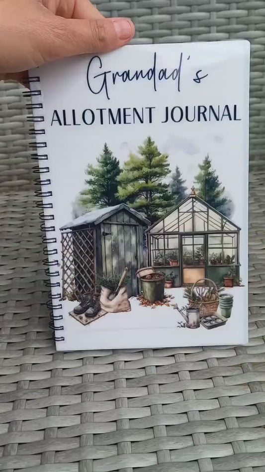 Personalised Allotment Diary/Notebook/Journal - A5 Size - 60 Lined Pages - Hard back - Allotment Lovers Gifts - Vegetable Journal
