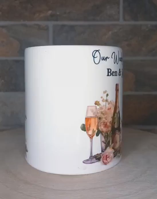 Personalised Ceramic 110z Wedding Fund Money Box with Gift Box - Gifts for engaged couple - Getting Married Gift - Mr and Mrs - With stopper