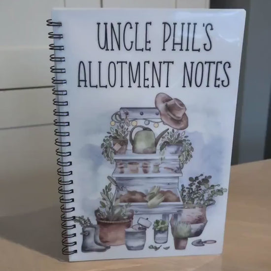 Personalised A5 Allotment Notebook/ Journal with 60 lined pages - Gifts for Allotment Owners - Allotment Gifts - Gift for Gardeners