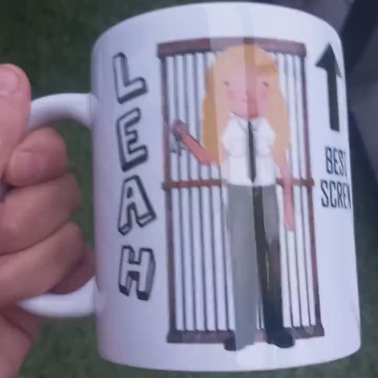 Personalised Unisex Novelty Prison Officer Mug - Gift for Prison Officer - Add a Name - Best Screw - Funny Mug - Customise Character - 11 oz