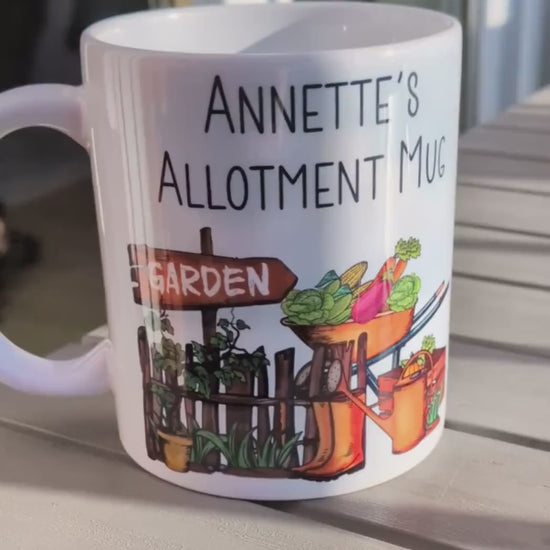 Personalised Allotment Mug – Custom Gardener Gift – Vegetable Patch Mug – Garden Lover Cup – Allotment Plot Present - Allotment Lovers Gift