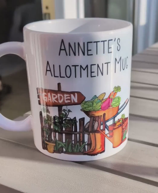 Personalised Allotment Mug – Custom Gardener Gift – Vegetable Patch Mug – Garden Lover Cup – Allotment Plot Present - Allotment Lovers Gift